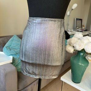 Metallic Mini Skirt